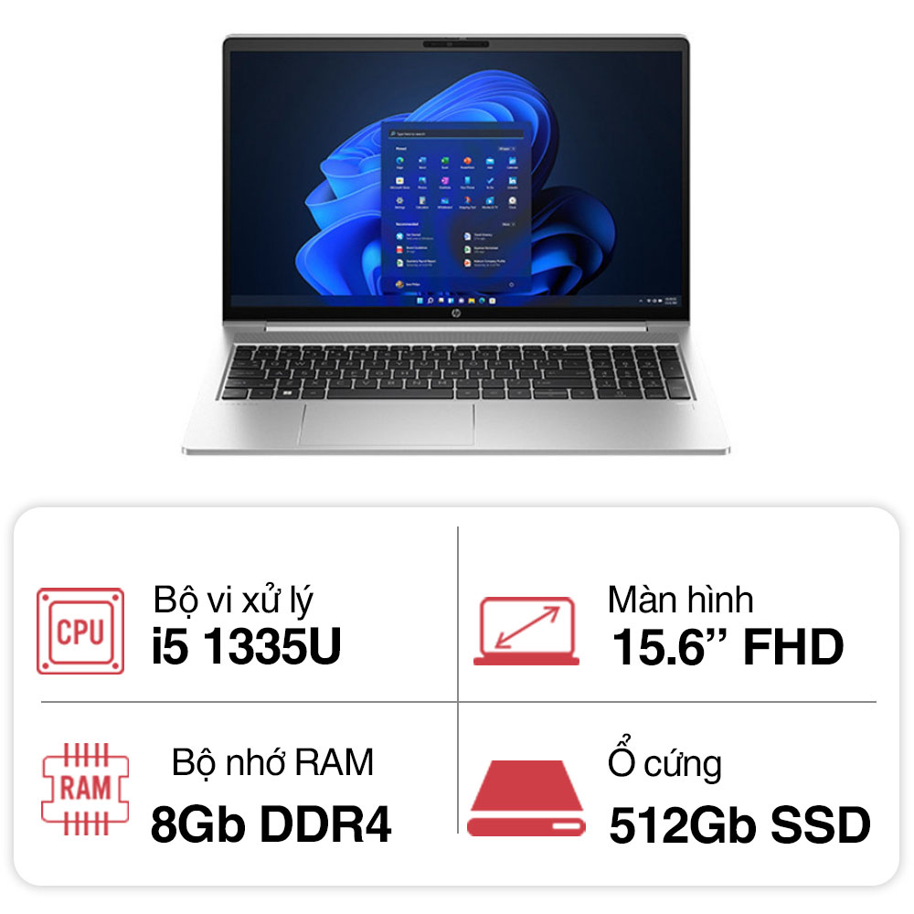 Laptop HP ProBook 450 G10 9H1N4PT (i5 1335U/ 8GB/ 512GB SSD/15.6 inch FHD/Win11/ Silver/ Vỏ nhôm) Laptop HP ProBook 450 G10 9H1N4PT (i5 1335U/ 8GB/ 512GB SSD/15.6 inch FHD/Win11/ Silver/ Vỏ nhôm)