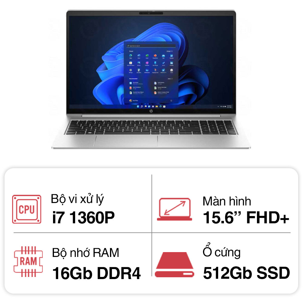 Laptop HP ProBook 450 G10 9H8W0PT (i7 1360P/ 16GB/ 512GB SSD/15.6 inch FHD Touch/Win11/ Silver/ Vỏ nhôm) Laptop HP ProBook 450 G10 9H8W0PT (i7 1360P/ 16GB/ 512GB SSD/15.6 inch FHD Touch/Win11/ Silver/ Vỏ nhôm)
