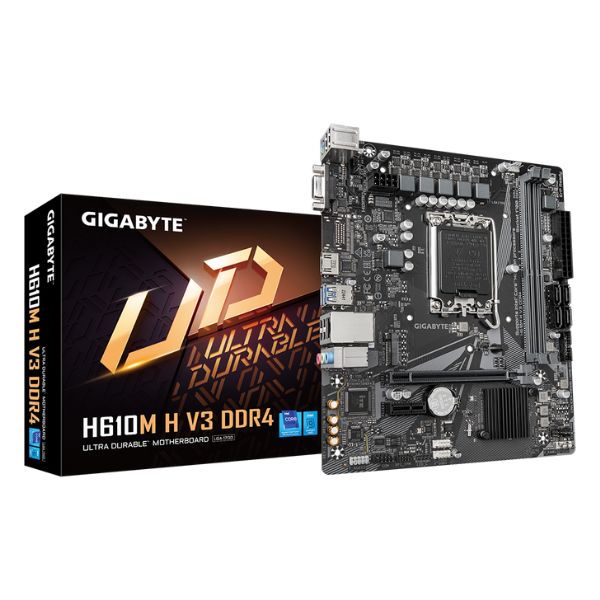 Mainboard Gigabyte H610M H V3 DDR4 (Intel H610/ Socket 1700/ 2 khe ram) Mainboard Gigabyte H610M H V3 DDR4 (Intel H610/ Socket 1700/ 2 khe ram)