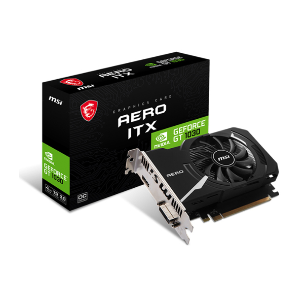Card đồ họa MSI GeForce GT 1030 AERO ITX 4GD4 OC (GDDR4/ 64 bit) Card đồ họa MSI GeForce GT 1030 AERO ITX 4GD4 OC (GDDR4/ 64 bit)