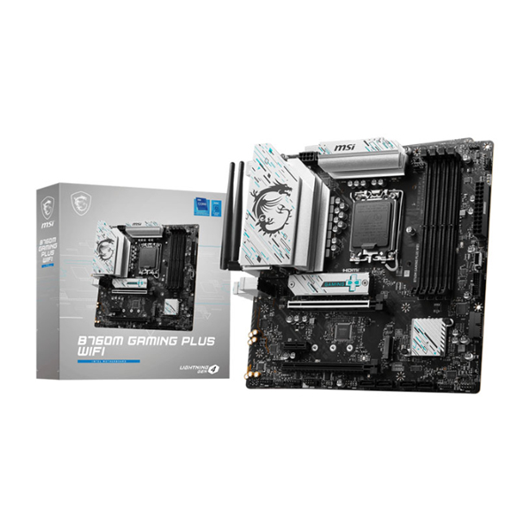 Mainboard MSI B760M GAMING PLUS WIFI (Intel B760/ Socket 1700/ M-ATX/ 4 khe ram/ DDR5/ 2.5 Gigabit LAN) Mainboard MSI B760M GAMING PLUS WIFI (Intel B760/ Socket 1700/ M-ATX/ 4 khe ram/ DDR5/ 2.5 Gigabit LAN)