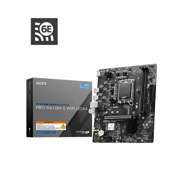 Mainboard MSI PRO H610M-S WIFI DDR4 (Intel H610/ Socket 1700/ M-ATX/ 2 khe ram) Mainboard MSI PRO H610M-S WIFI DDR4 (Intel H610/ Socket 1700/ M-ATX/ 2 khe ram)