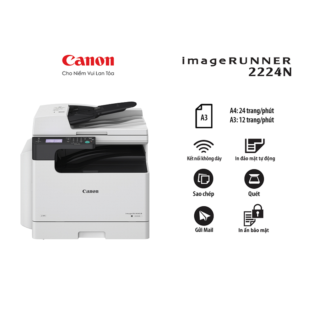 Máy photocopy Canon IR2224N + Mực + Chân kê (A3/A4/ In/ Copy/ Scan/ Đảo mặt/ ADF/ USB/ LAN/ WIFI) Máy photocopy Canon IR2224N + Mực + Chân kê (A3/A4/ In/ Copy/ Scan/ Đảo mặt/ ADF/ USB/ LAN/ WIFI)