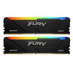 Ram desktop Kingston FURY Beast RGB 32GB (2x16GB) DDR4 3200MHz (KF432C16BB12AK2/32)