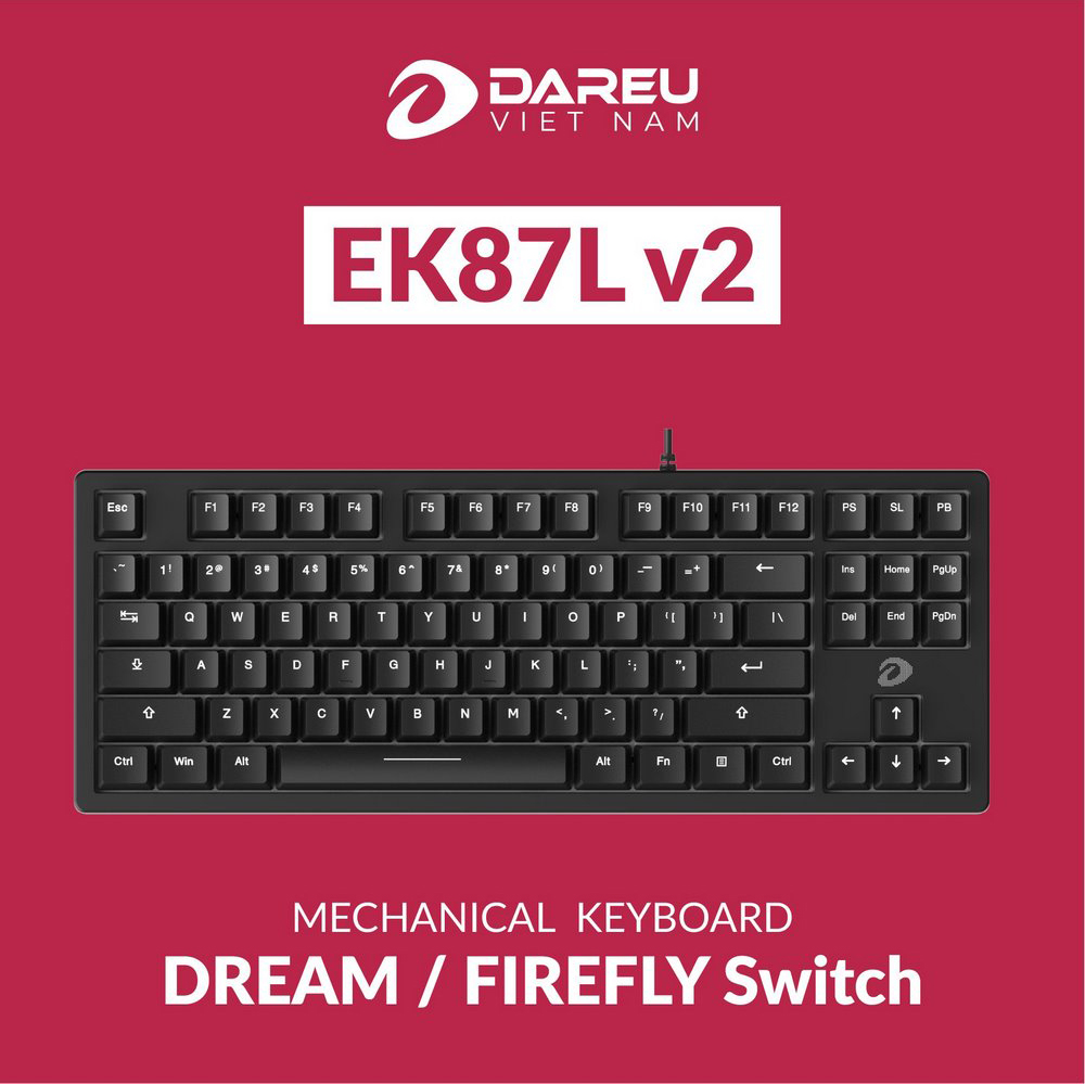 Bàn phím cơ Dareu EK87L V2 Black Dream Switch Bàn phím cơ Dareu EK87L V2 Black Dream Switch