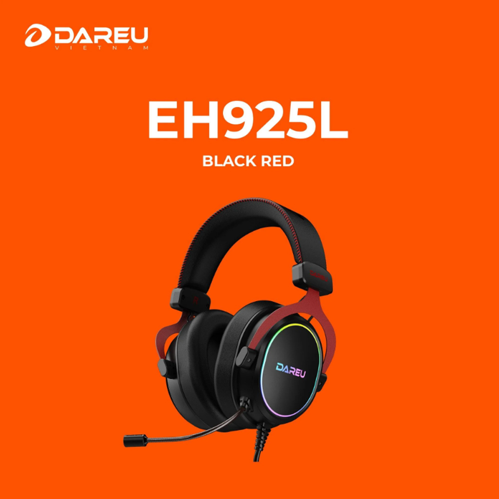 Tai nghe có dây Gaming Dareu EH925L BLACK RED Tai nghe có dây Gaming Dareu EH925L BLACK RED