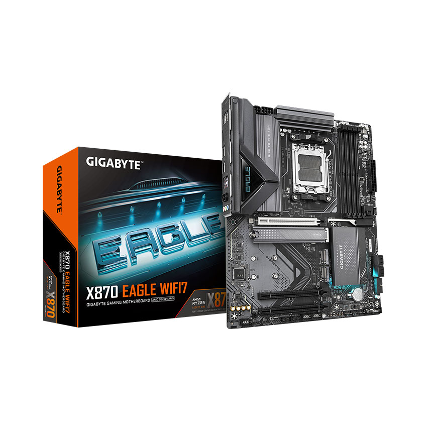 Mainboard Gigabyte X870 EAGLE WIFI 7 (AMD X870/ Socket AM5/ 4 khe ram/ DDR5/ 2.5 Gigabit LAN) Mainboard Gigabyte X870 EAGLE WIFI 7 (AMD X870/ Socket AM5/ 4 khe ram/ DDR5/ 2.5 Gigabit LAN)