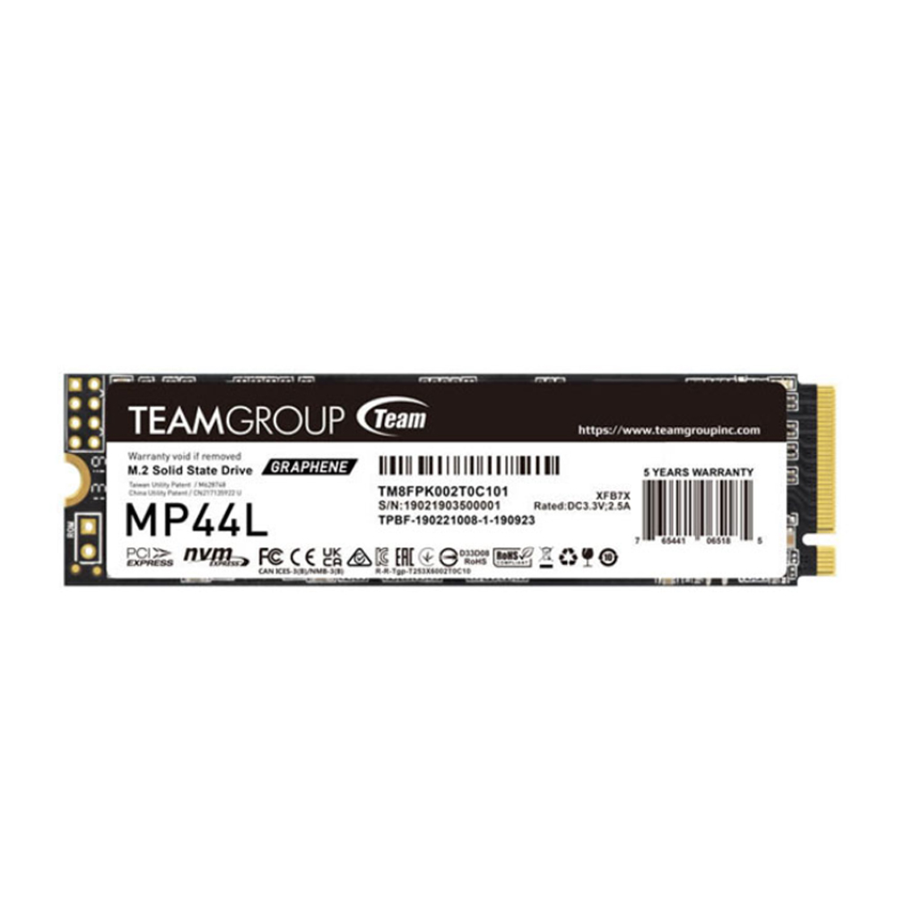 Ổ SSD TeamGroup MP44L 500Gb (NVMe PCIe/ Gen4x4 M2.2280/ 5000MB/s/ 3700MB/s) Ổ SSD TeamGroup MP44L 500Gb (NVMe PCIe/ Gen4x4 M2.2280/ 5000MB/s/ 3700MB/s)