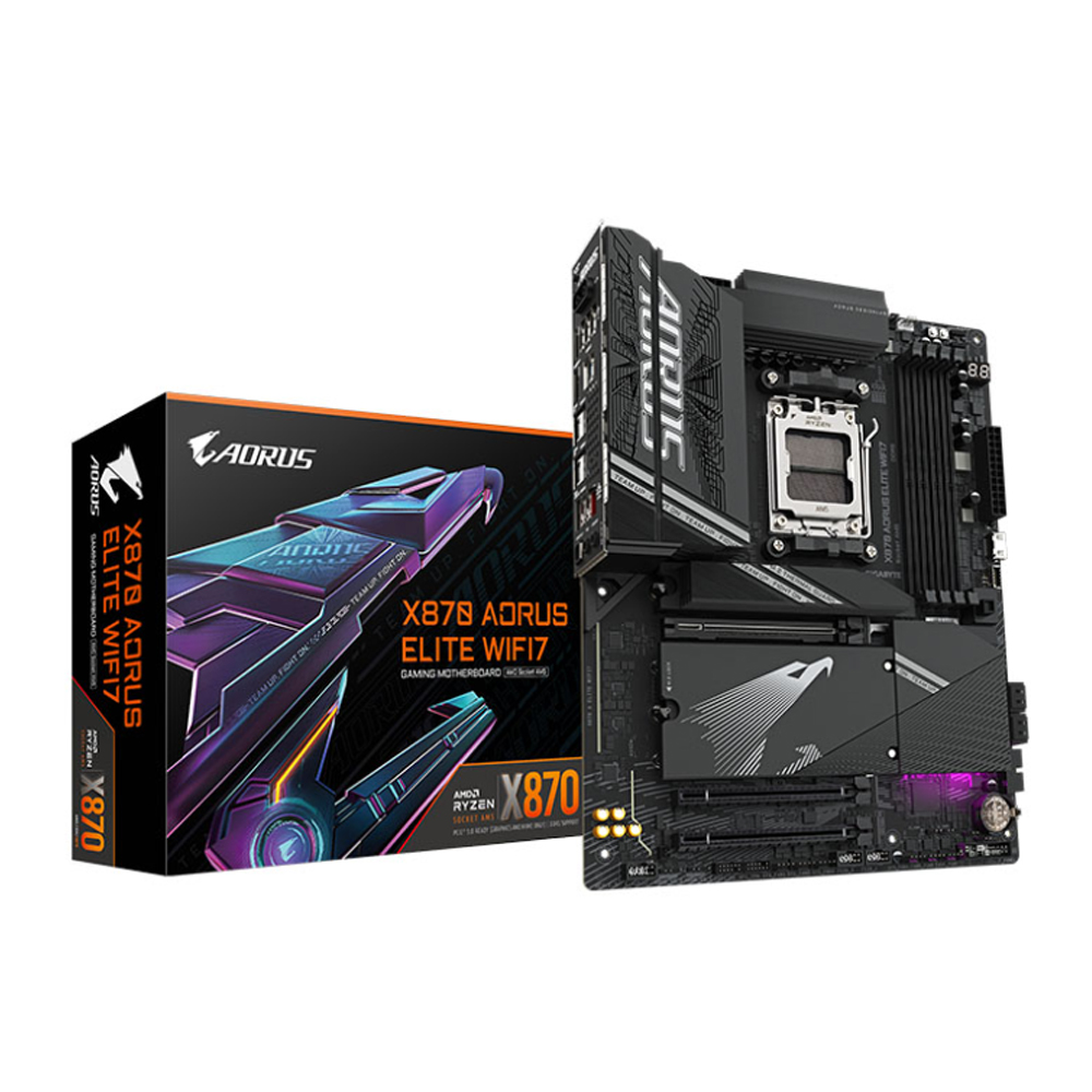 Mainboard Gigabyte X870E AORUS ELITE WIFI7 (AMD X870/ Socket AM5/ ATX/ 4 khe ram/ DDR5/ 2.5 Gigabit LAN) Mainboard Gigabyte X870E AORUS ELITE WIFI7 (AMD X870/ Socket AM5/ ATX/ 4 khe ram/ DDR5/ 2.5 Gigabit LAN)