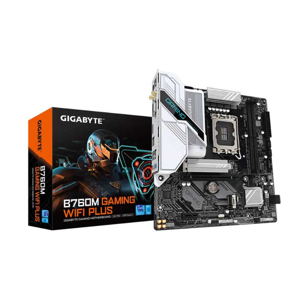 Mainboard Gigabyte B760M GAMING PLUS WIFI DDR5 (Intel B760/ Socket 1700/ M-ATX/ 2 khe ram) Mainboard Gigabyte B760M GAMING PLUS WIFI DDR5 (Intel B760/ Socket 1700/ M-ATX/ 2 khe ram)