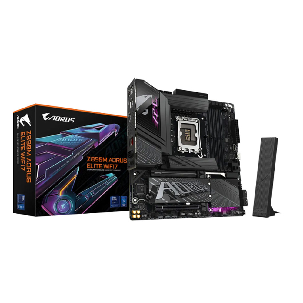Mainboard Gigabyte Z890M AORUS ELITE WF7 DDR5 (Intel Z890/ Socket 1851/ ATX/ 4 khe ram/ 2.5 Gigabit LAN) Mainboard Gigabyte Z890M AORUS ELITE WF7 DDR5 (Intel Z890/ Socket 1851/ ATX/ 4 khe ram/ 2.5 Gigabit LAN)