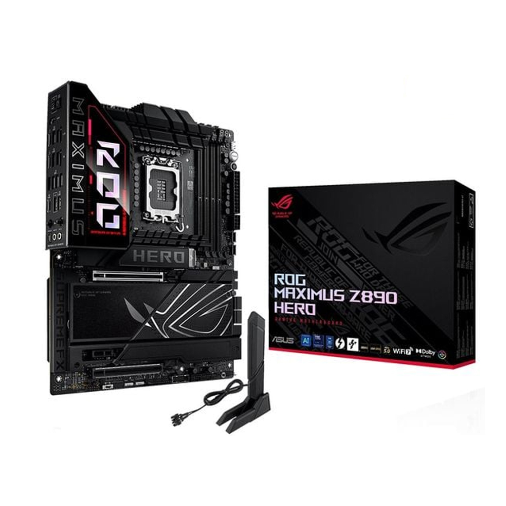 Mainboard Asus ROG MAXIMUS Z890 Hero (Intel Z890/ Socket 1851/ ATX/ 4 khe ram/ DDR5/ 5 Gigabit LAN) Mainboard Asus ROG MAXIMUS Z890 Hero (Intel Z890/ Socket 1851/ ATX/ 4 khe ram/ DDR5/ 5 Gigabit LAN)