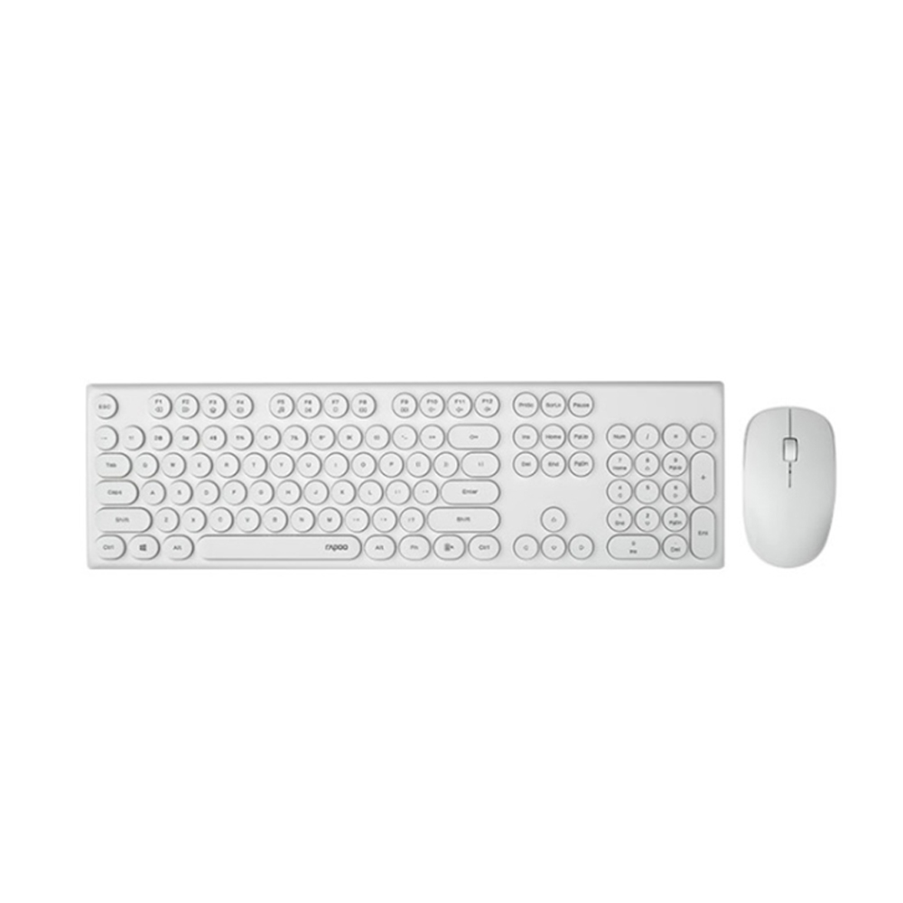 Bộ bàn phím chuột không dây Rapoo X260S - Màu trắng Bộ bàn phím chuột không dây Rapoo X260S - Màu trắng