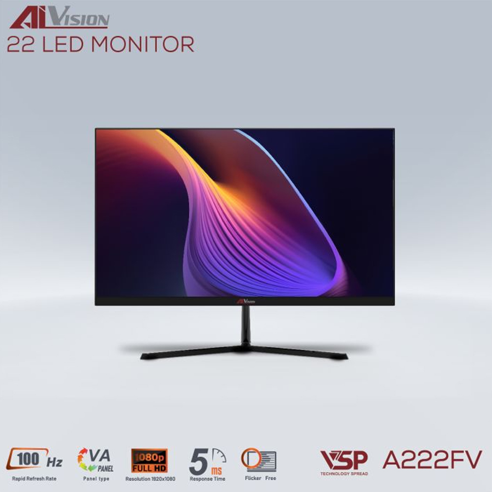 Màn hình VSP AIVISION A222FV (21.5Inch/ Full HD/ 5ms/ 100HZ/ 250cd/m2/ VA) Màn hình VSP AIVISION A222FV (21.5Inch/ Full HD/ 5ms/ 100HZ/ 250cd/m2/ VA)