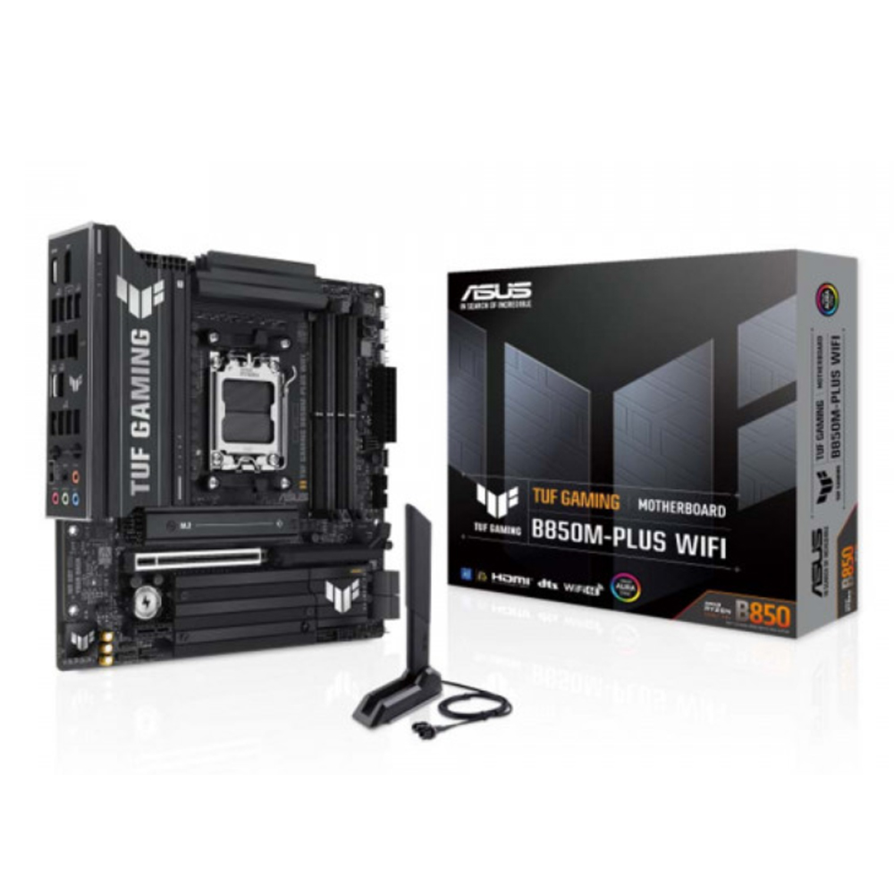 Mainboard Asus TUF Gaming B850M-PLUS WIFI (AMD B850/ Socket AM5/ M-ATX/ 4 khe ram/ DDR5/ 2.5 Gigabit LAN) Mainboard Asus TUF Gaming B850M-PLUS WIFI (AMD B850/ Socket AM5/ M-ATX/ 4 khe ram/ DDR5/ 2.5 Gigabit LAN)