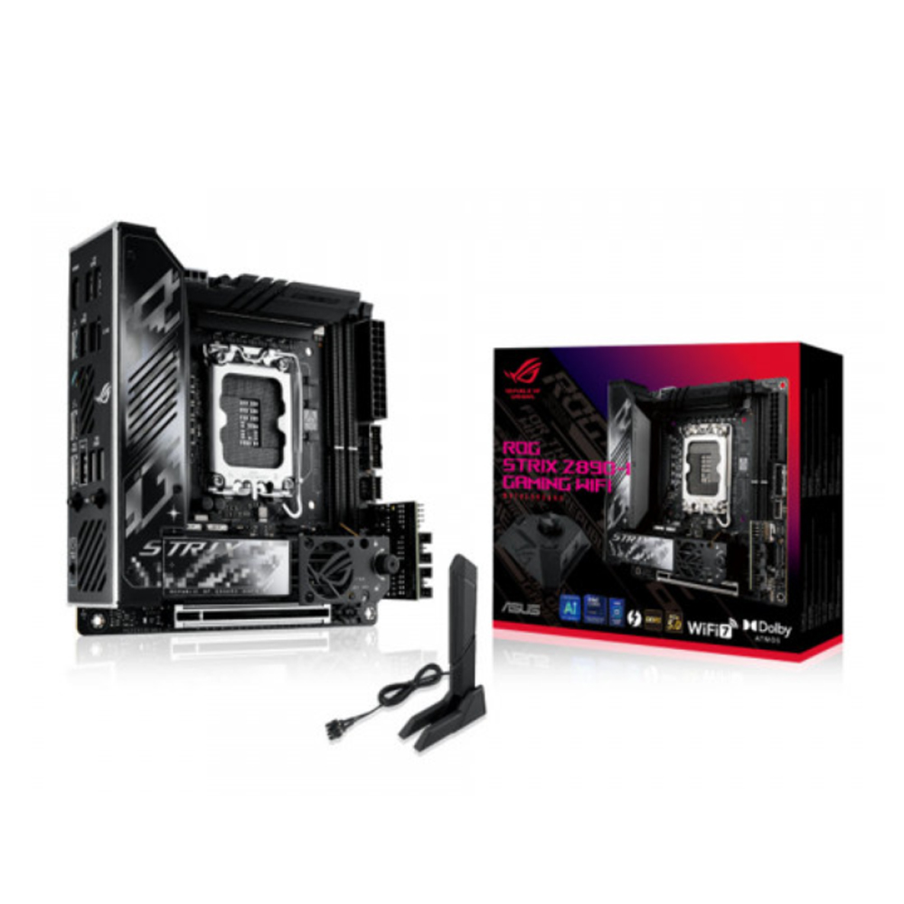 Mainboard Asus ROG Strix Z890-I GAMING WIFI (Intel Z890/ Socket 1851/ ITX/ 2 khe ram/ DDR5/ 2.5 Gigabit LAN) Mainboard Asus ROG Strix Z890-I GAMING WIFI (Intel Z890/ Socket 1851/ ITX/ 2 khe ram/ DDR5/ 2.5 Gigabit LAN)