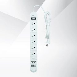 Ổ cắm điện Edenki ED-6CU2W White (6 Lỗ đa năng + 2 Usb Type A + 2Usb Type C- 2M 10A)