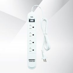 Ổ cắm điện Edenki ED-4C4W White (4 Lỗ đa năng - 4M 10A)