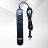 Ổ cắm điện Edenki ED-3C2B Black (3 Lỗ đa năng - 2M 10A)
