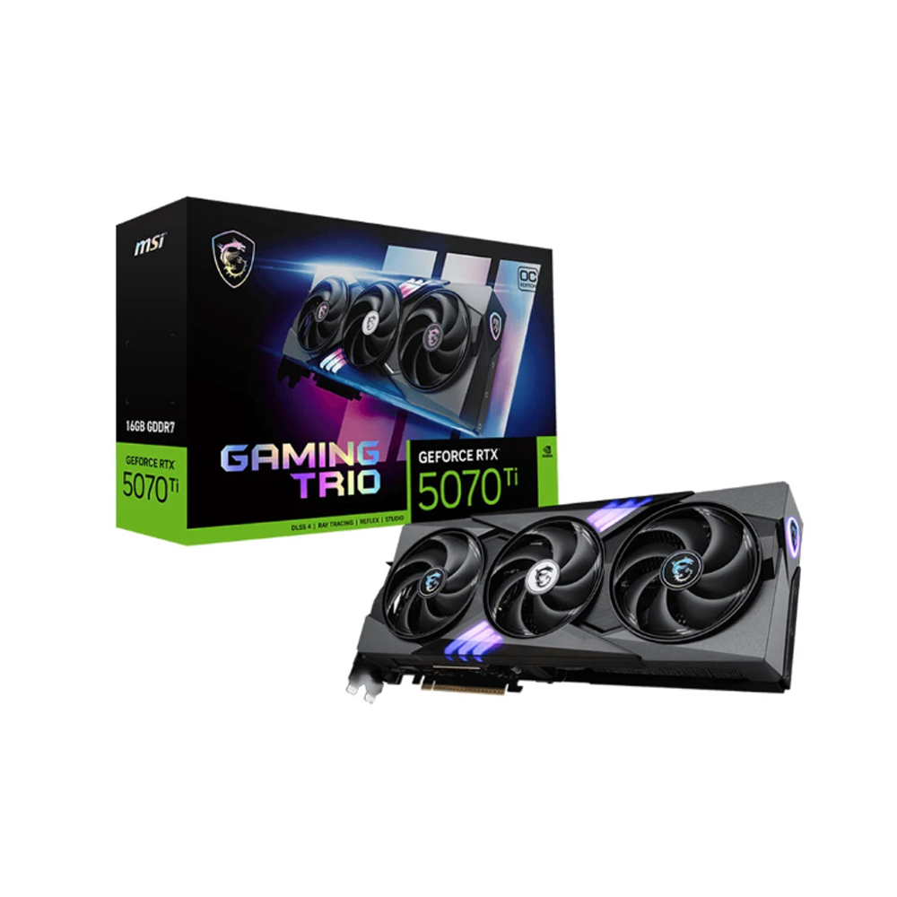 Card đồ họa MSI GeForce RTX 5070 Ti 16G GAMING TRIO OC PLUS (GDDR7/ 256 bit) Card đồ họa MSI GeForce RTX 5070 Ti 16G GAMING TRIO OC PLUS (GDDR7/ 256 bit)