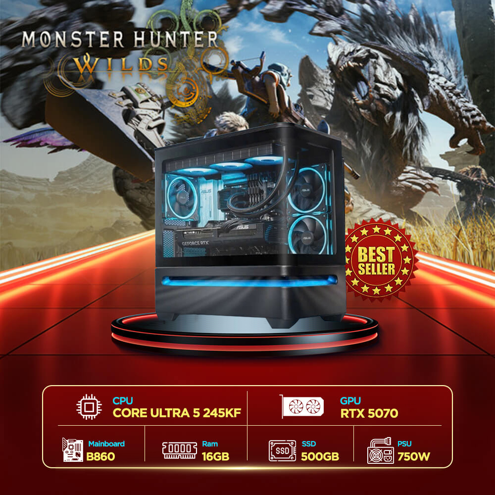 Máy tính PCPA x Asus Monster Hunter Wilds-Core Ultra 5 245KF/16GB/RTX 5070 Máy tính PCPA x Asus Monster Hunter Wilds-Core Ultra 5 245KF/16GB/RTX 5070