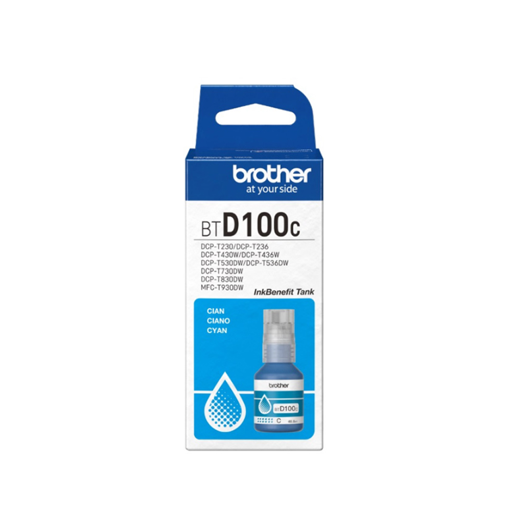 Mực in phun Brother BTD100C (Dùng cho máy DCP-T230/T430W/T530DW/T730DW/T830DW/MFC-T930DW) Mực in phun Brother BTD100C (Dùng cho máy DCP-T230/T430W/T530DW/T730DW/T830DW/MFC-T930DW)