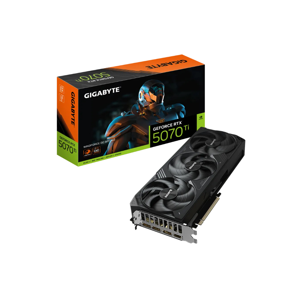 Card đồ họa Gigabyte Force RTX 5070 Ti WINDFORCE OC SFF 16G (GDDR7/ 256 bit)