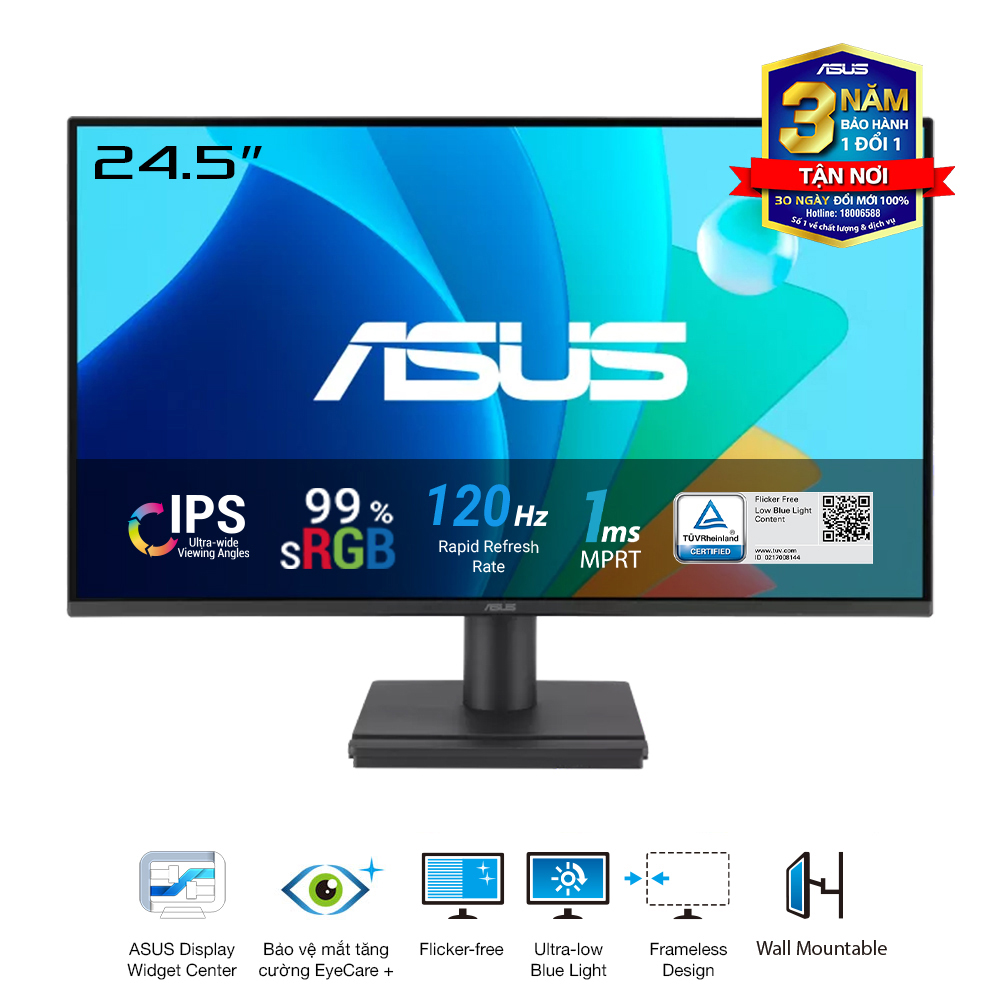 Màn hình Asus VA259HGA (24.5Inch/ Full HD/ 1ms/ 120Hz/ 300cd/m2/ IPS/ Loa) Màn hình Asus VA259HGA (24.5Inch/ Full HD/ 1ms/ 120Hz/ 300cd/m2/ IPS/ Loa)