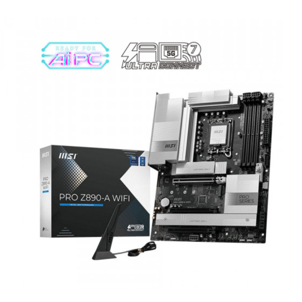 Mainboard MSI PRO Z890-A WIFI (Intel Z890/ Socket 1851/ ATX/ 4 khe ram/ DDR5/ 5Gbps LAN) Mainboard MSI PRO Z890-A WIFI (Intel Z890/ Socket 1851/ ATX/ 4 khe ram/ DDR5/ 5Gbps LAN)