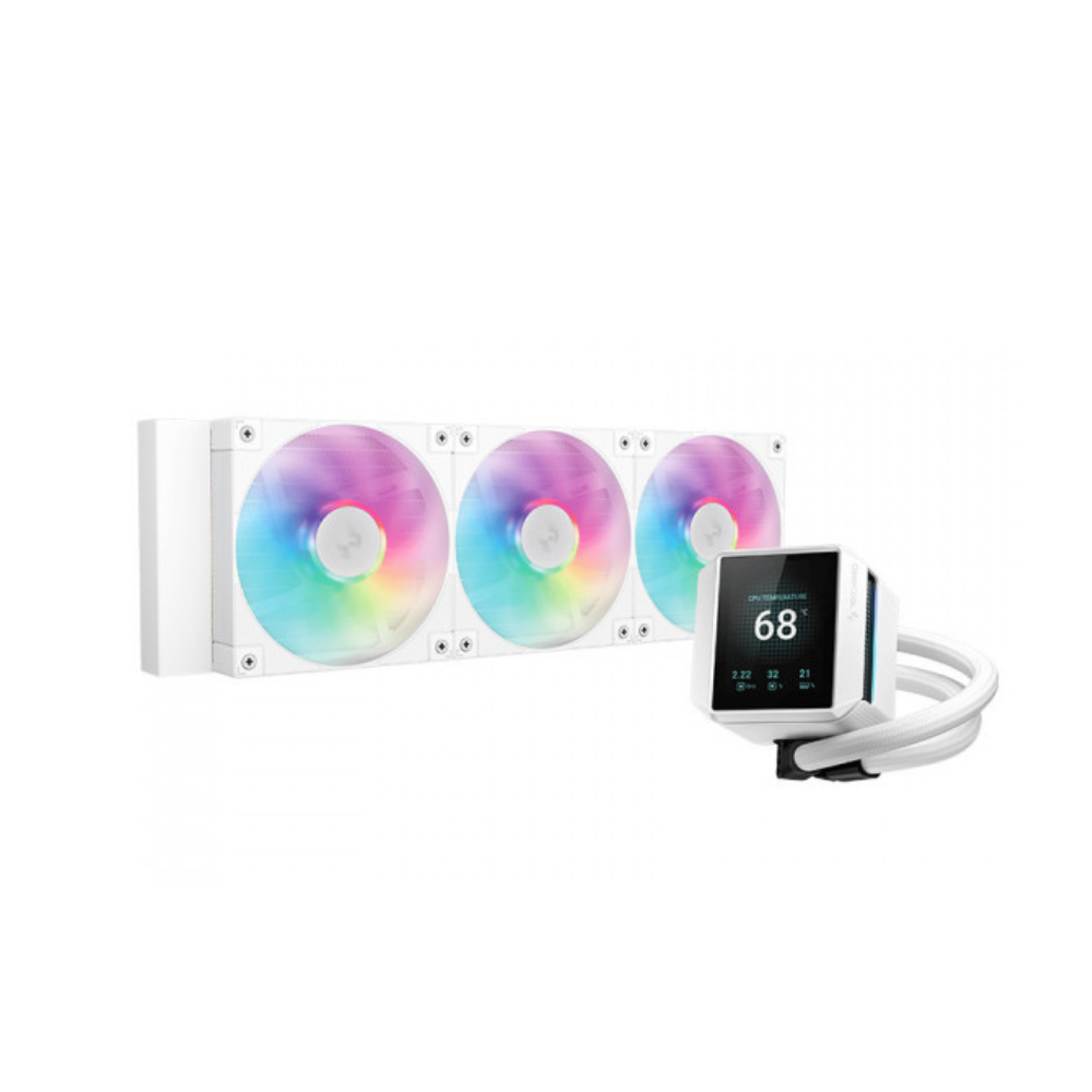 Tản nhiệt nước AIO Deepcool Mystique 360 WH ARGB (Màu Trắng, Màn Hình Hiển Thị) Tản nhiệt nước AIO Deepcool Mystique 360 WH ARGB (Màu Trắng, Màn Hình Hiển Thị)