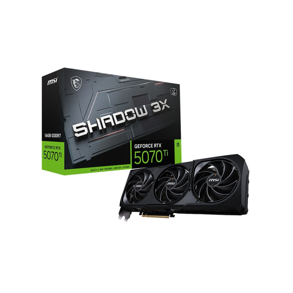 Card đồ họa MSI GeForce RTX 5070 Ti 16G SHADOW 3X OC (GDDR7/ 256 bit)