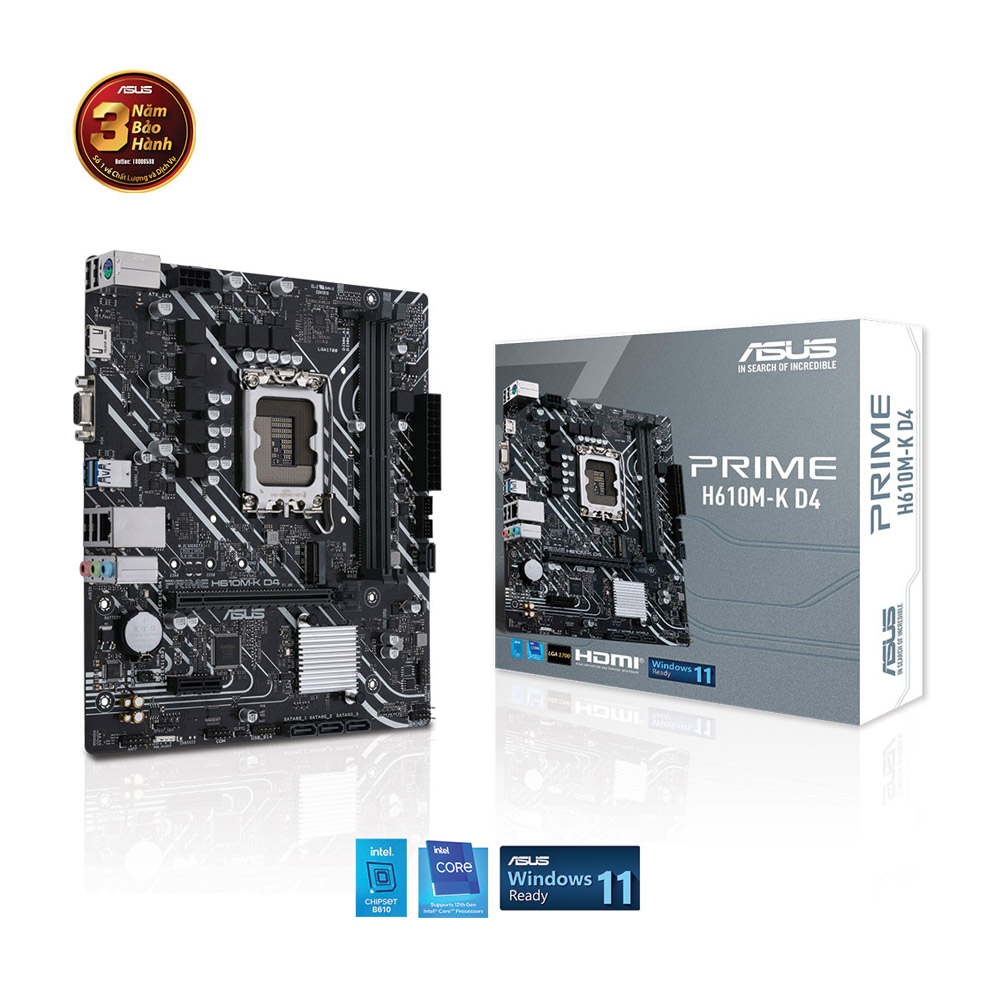 Mainboard Asus DA H610M-K (Intel H610/ Socket 1700/ M-ATX/ 2 khe ram) Mainboard Asus DA H610M-K (Intel H610/ Socket 1700/ M-ATX/ 2 khe ram)