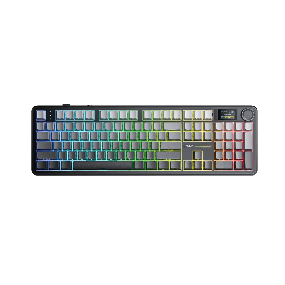 Bàn phím cơ Aula 3 MODE F108 PRO Xám + đen gradient  Nimbus V3 switch