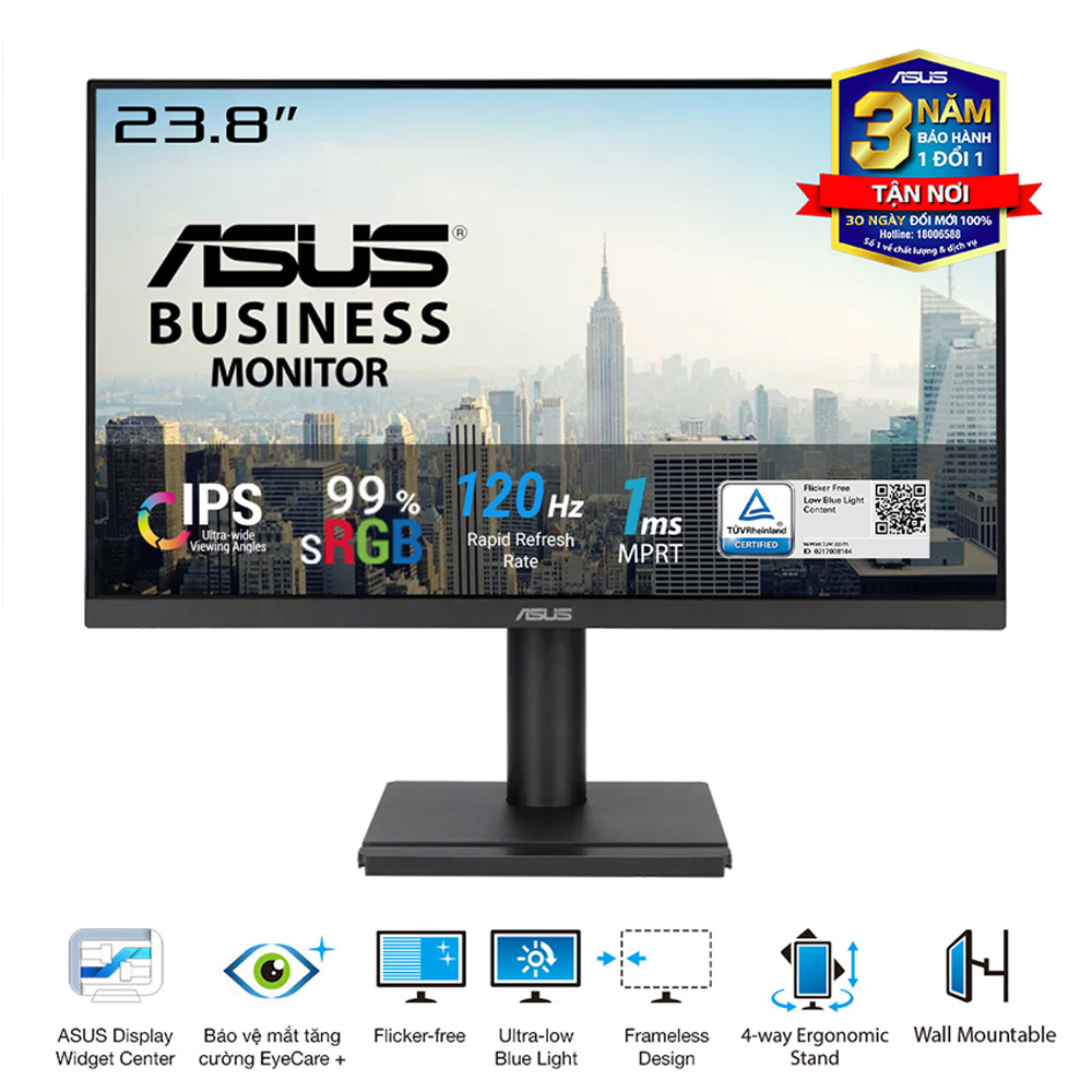 Màn hình Asus VA249QGS (23.8Inch/ Full HD/ 1ms/ 120Hz/ 350cd/m2/ IPS/ Loa) Màn hình Asus VA249QGS (23.8Inch/ Full HD/ 1ms/ 120Hz/ 350cd/m2/ IPS/ Loa)