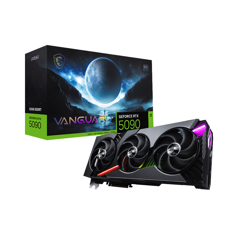Card đồ họa MSI GeForce RTX 5090 32G VANGUARD SOC (GDDR7/ 512 bit) Card đồ họa MSI GeForce RTX 5090 32G VANGUARD SOC (GDDR7/ 512 bit)