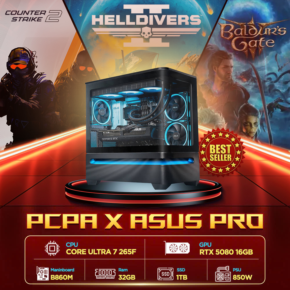 Máy tính PCPA x Asus Pro 5- Core Ultra 7 265F/32GB/RTX5080 Máy tính PCPA x Asus Pro 5- Core Ultra 7 265F/32GB/RTX5080