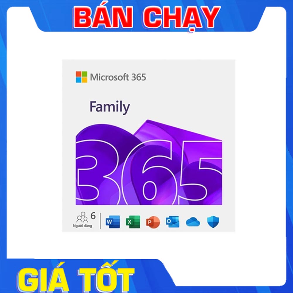 Phần mềm Office Microsoft 365 Family EP2-36878 (6 người/ 5 thiết bị/ người/ 12 tháng) Phần mềm Office Microsoft 365 Family EP2-36878 (6 người/ 5 thiết bị/ người/ 12 tháng)