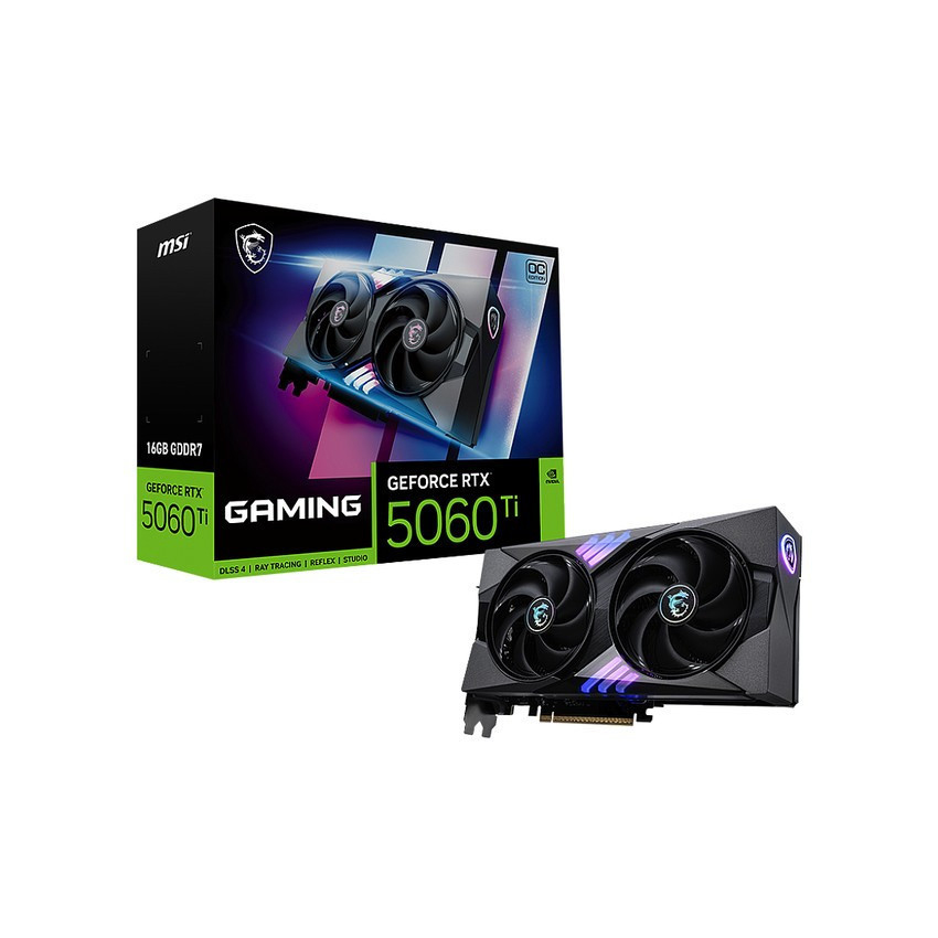 Card đồ họa MSI GeForce RTX 5060 Ti 16G GAMING OC (GDDR7/ 128 bit) Card đồ họa MSI GeForce RTX 5060 Ti 16G GAMING OC (GDDR7/ 128 bit)