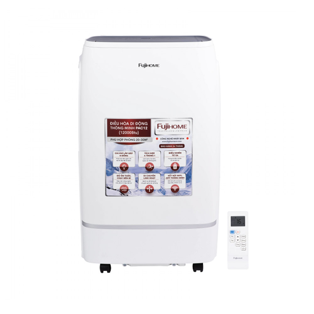 Điều hòa di động thông minh FujiHome PAC12 (1 chiều/ 12000 BTU) Điều hòa di động thông minh FujiHome PAC12 (1 chiều/ 12000 BTU)