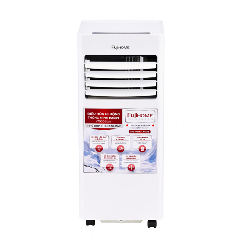 Điều hòa di động thông minh FujiHome PAC07 (1 chiều/ 7000 BTU) Điều hòa di động thông minh FujiHome PAC07 (1 chiều/ 7000 BTU)
