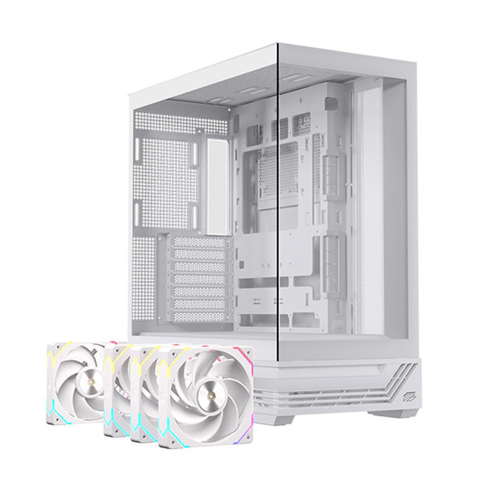 Vỏ máy tính EINAREX S800 RGB White (Mid Tower/ ATX/ Trắng) Vỏ máy tính EINAREX S800 RGB White (Mid Tower/ ATX/ Trắng)