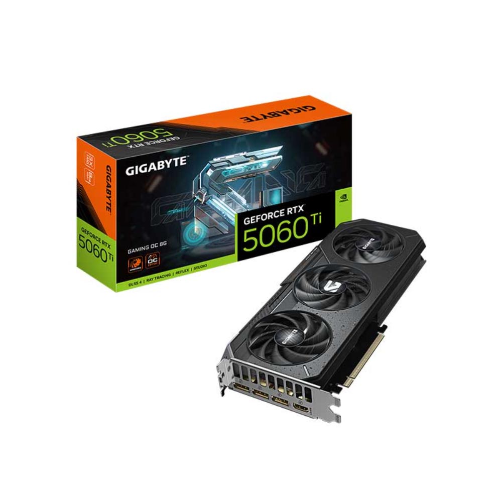 Card đồ họa Gigabyte GeForce RTX 5060 Ti GAMING OC 8G GDDR7 (N506TGAMING OC-8GD) Card đồ họa Gigabyte GeForce RTX 5060 Ti GAMING OC 8G GDDR7 (N506TGAMING OC-8GD)