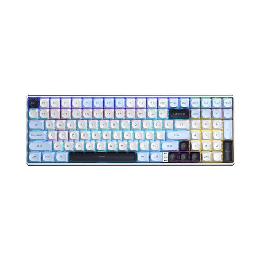 Bàn phím cơ Aula 3 MODE S100 Pro xanh dương+trắng+tím đậm Brown switch