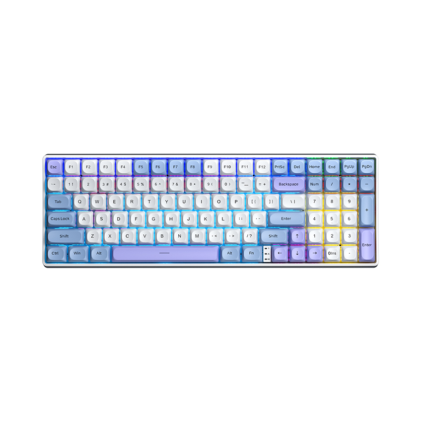 Bàn phím cơ Aula 3 MODE S100 Pro xanh dương+trắng+tím Red switch