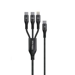 Cáp Bison 3 đầu ra Lightning Type-C 1.2m CB301
