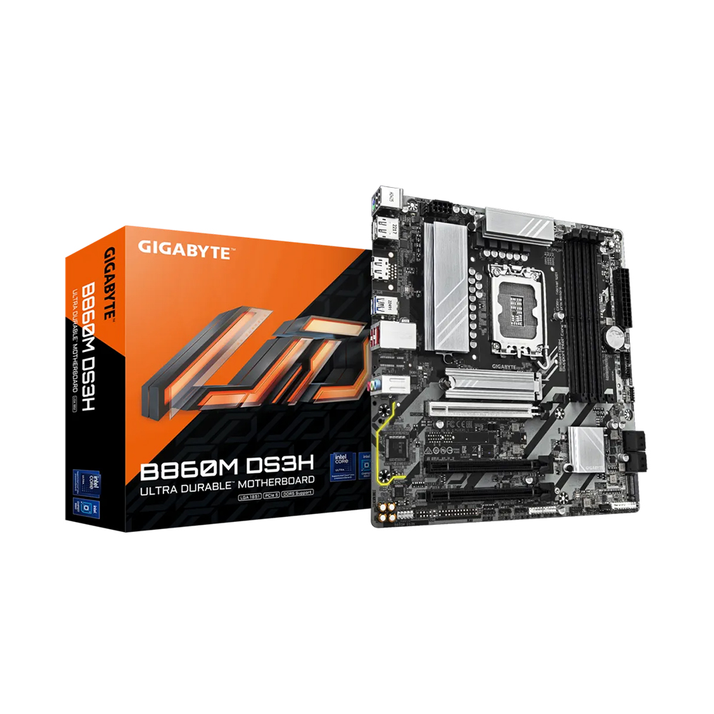 Mainboard Gigabyte B860M DS3H DDR5 (Intel B860/ Socket 1851/ M-ATX/ 4 khe ram/ 2.5 Gigabit LAN) Mainboard Gigabyte B860M DS3H DDR5 (Intel B860/ Socket 1851/ M-ATX/ 4 khe ram/ 2.5 Gigabit LAN)