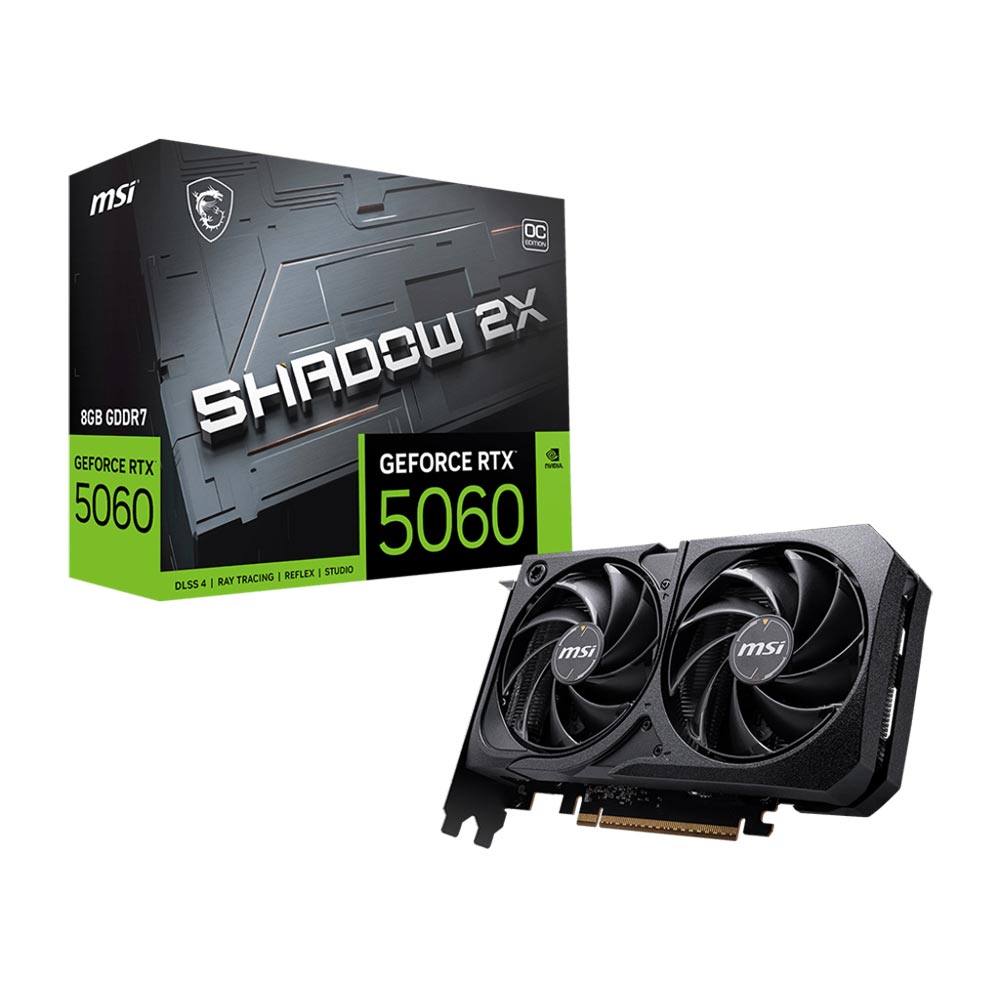 Card đồ họa MSI GeForce RTX 5060 8G SHADOW 2X OC (GDDR7/ 128 bit)