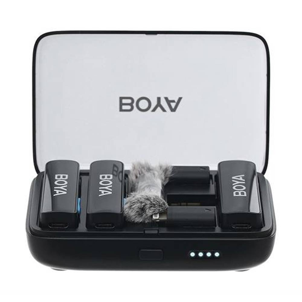 Microphone thu âm không dây Boya Link 3 trong 1 dành cho điện thoại, máy ảnh