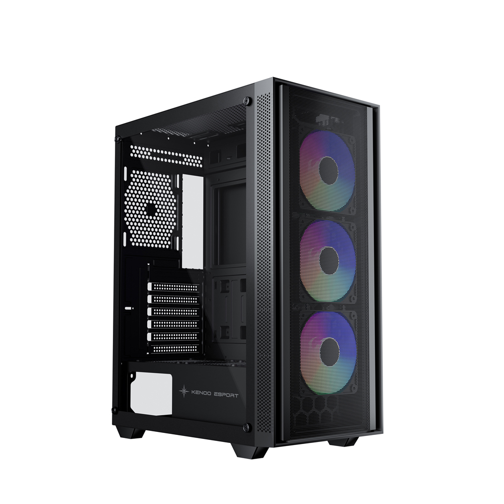 Vỏ máy tính KENOO ESPORT AFT240 - 3F - Màu Đen (Mid Tower/ ATX/ Đen) Vỏ máy tính KENOO ESPORT AFT240 - 3F - Màu Đen (Mid Tower/ ATX/ Đen)