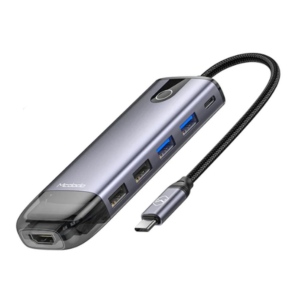 Bộ chuyển đổi Mcdodo HU-7420 type-C to HDMI, USB, VGA, Lan Gigabit, SD, PD 100W